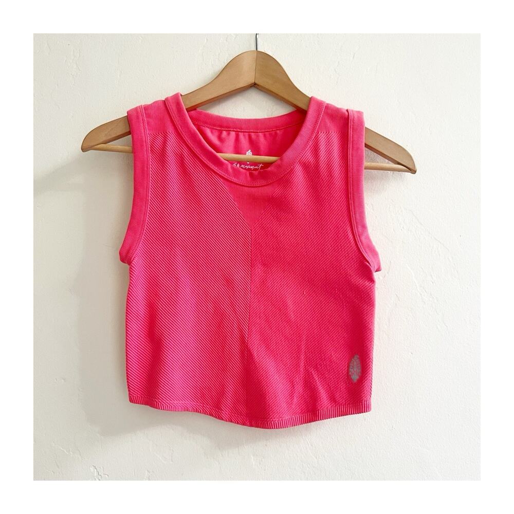 Free People Movement Free Throw Muscle Tank Fuschia Pink Ribbed Stretch M/L
